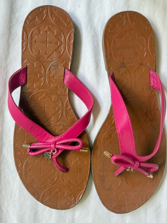kate spade Shoes - kate spade Hot Pink Bow Thong Sandals Size 7.5 Coastal Preppy Resortwear Bright